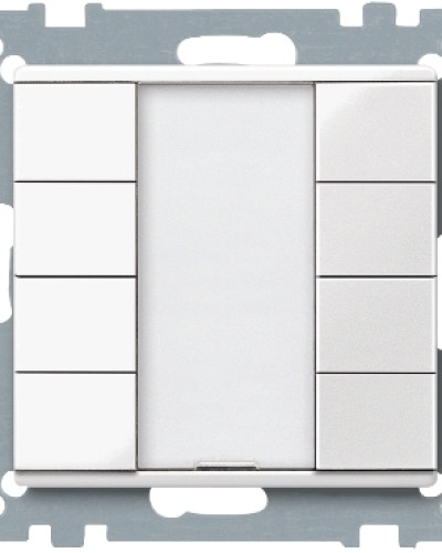 4 кнопочный выключатель PLUS, полярно белый, глянцевый, KNX, Merten, Merten, Schneider Electric MTN617419