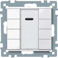 4 кнопочный выключатель PLUS, активно белый, глянцевый, KNX, Merten, Merten, Schneider Electric MTN617425