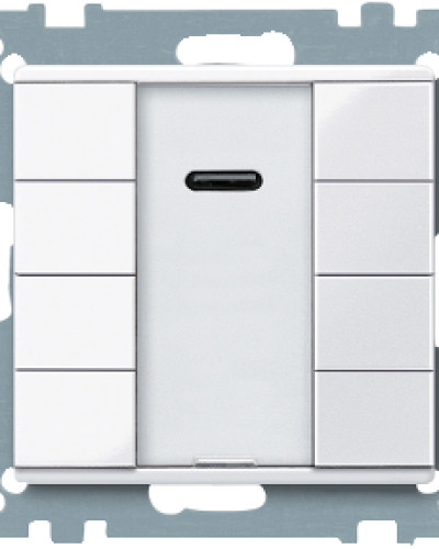 4 кнопочный выключатель PLUS, активно белый, глянцевый, KNX, Merten, Merten, Schneider Electric MTN617425