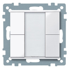 4 кнопочный выключатель PLUS активно белый, глянцевый, KNX, Merten, Schneider Electric MTN617225