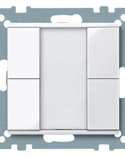 4 кнопочный выключатель PLUS активно белый, глянцевый, KNX, Merten, Schneider Electric MTN617225