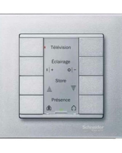 4-кнопочный выключатель plus PLUS, алюминий, System M, Merten, Schneider Electric MTN627814