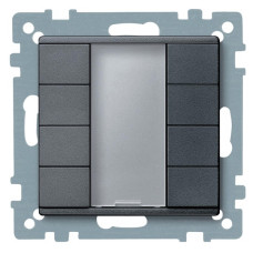 4-х кнопочный выключатель PLUS, антрацит, System M, Merten, Schneider Electric MTN627814