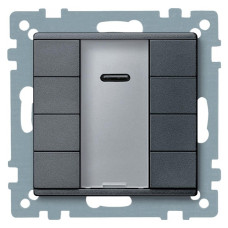 4-х кнопочный выключатель PLUS с ИК приемником, антрацит, System M, Merten, Schneider Electric MTN627914