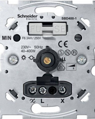 Механизм поворотного светорегулятора для активной нагрузки 40-400 В System D, Merten, Schneider Electric MTN5131-0000