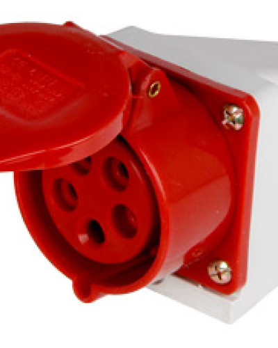 Силова розетка стаціонарна e.socket.pro.5.32, 5п., 380В, 32А (125)