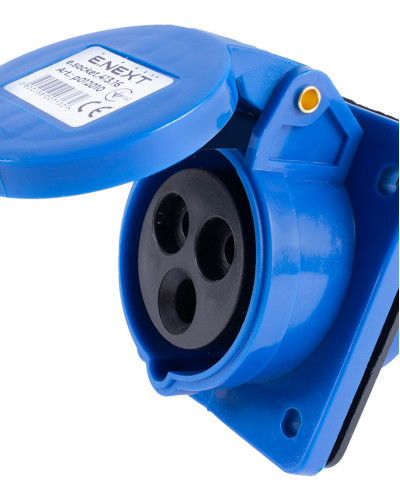 Силова розетка, що вбудовується e.socket.pro.3.16.wall, 3п., 230В, 16А (413)