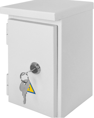 Корпус e.mbox.stand.n.04.z металевий, під 4мод., герметичний IP54, навісний, з замком