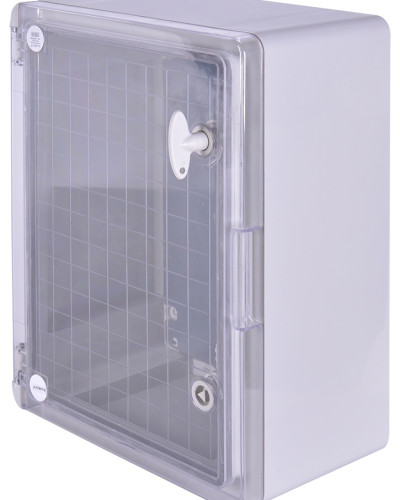 Корпус з ABS-пластику e.plbox.pro.p.40.30.17.tr з прозорими дверцятами 400x300x170мм ІР65