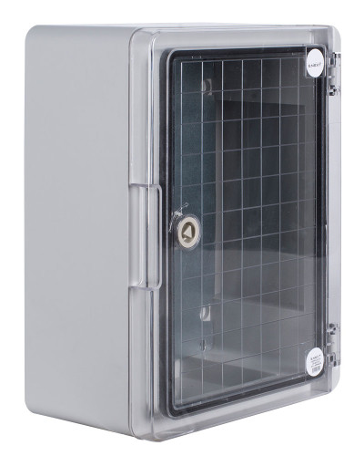 Корпус з ABS-пластику e.plbox.pro.p.40.30.21.tr з прозорими дверцятами 400x300x210мм ІР65