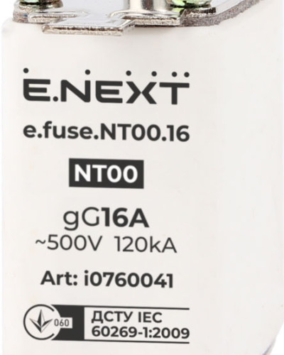 Запобіжник плавкий e.fuse.NT00.16, габарит 00, 16А