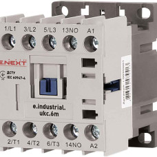 Контактор e.industrial.ukc.6M.220, 6А, 220В, no, малогабаритний
