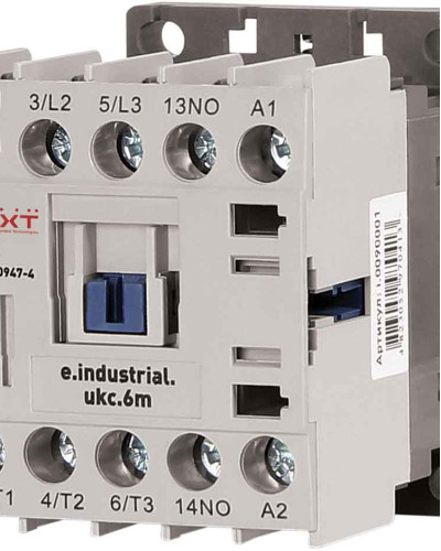 Контактор e.industrial.ukc.6M.220, 6А, 220В, no, малогабаритний