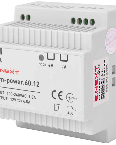 Блок живлення на DIN-рейку e.m-power.60.12 60Вт, DC12В