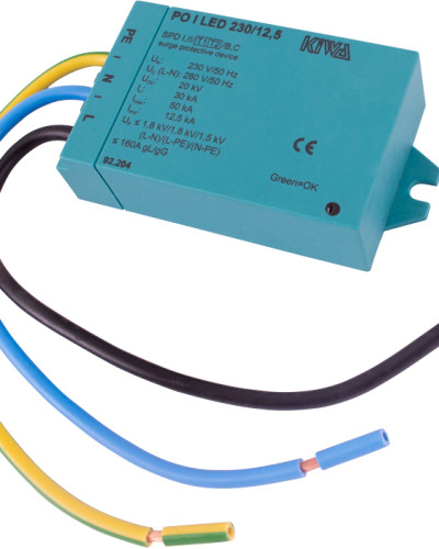 ПЗІП e.PO I LED 230V/12,5kA клас I+II+III, 1 полюс + N-PE, для LED освітлення