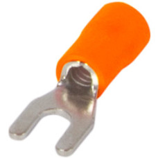 Ізольований наконечник вилковий e.terminal.stand.sv.5.4.orange 4-6 кв.мм, помаранчевий, 100шт