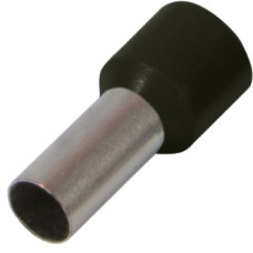 Ізольований наконечник втулковий e.terminal.stand.e2508.black 2,5 кв.мм, чорний, 100шт