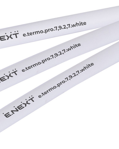 Термоусаджувальна трубка з клейовим шаром e.termo.pro.7,9.2,7.white, 7,9/2,7, 1м, біла