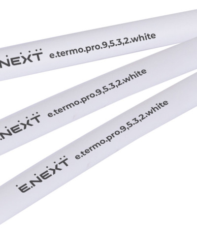 Термоусаджувальна трубка з клейовим шаром e.termo.pro.9,5.3,2.white, 9,5/3,2, 1м, біла