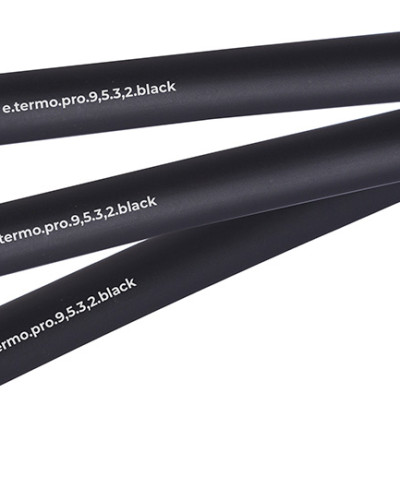 Термоусаджувальна трубка з клейовим шаром e.termo.pro.9,5.3,2.black, 9,5/3,2, 1м, чорна