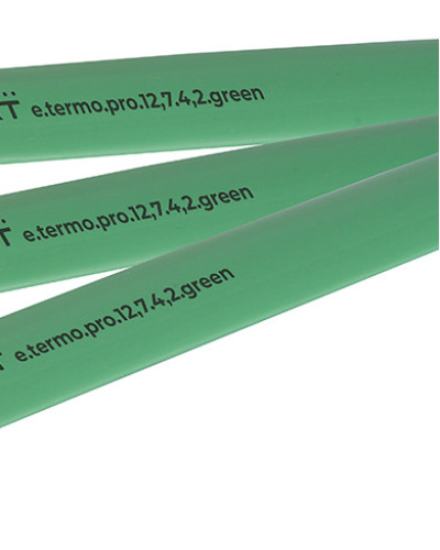 Термоусаджувальна трубка з клейовим шаром e.termo.pro.12,7.4,2.green, 12,7/4,2, 1м, зелена