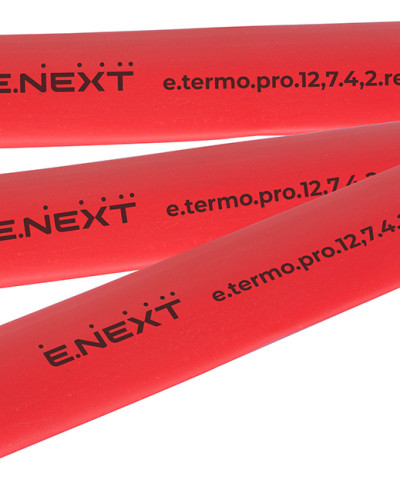 Термоусаджувальна трубка з клейовим шаром e.termo.pro.12,7.4,2.red, 12,7/4,2, 1м, червона