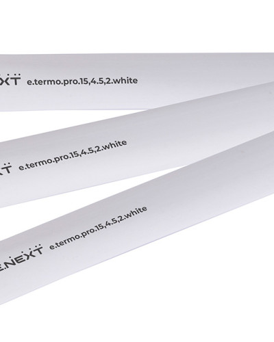 Термоусаджувальна трубка з клейовим шаром e.termo.pro.15,4.5,2.white, 15,4/5,2, 1м, біла