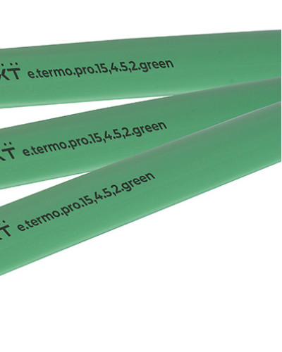 Термоусаджувальна трубка з клейовим шаром e.termo.pro.15,4.5,2.green, 15,4/5,2, 1м, зелена