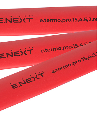 Термоусаджувальна трубка з клейовим шаром e.termo.pro.15,4.5,2.red, 15,4/5,2, 1м, червона
