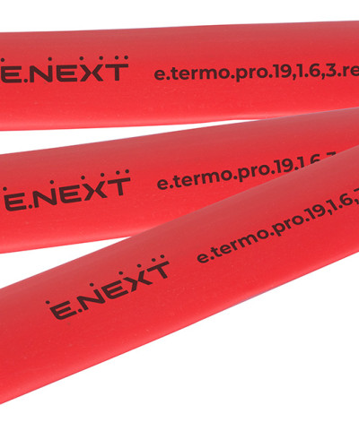 Термоусаджувальна трубка з клейовим шаром e.termo.pro.19,1.6,3.red, 19,1/6,3, 1м, червона