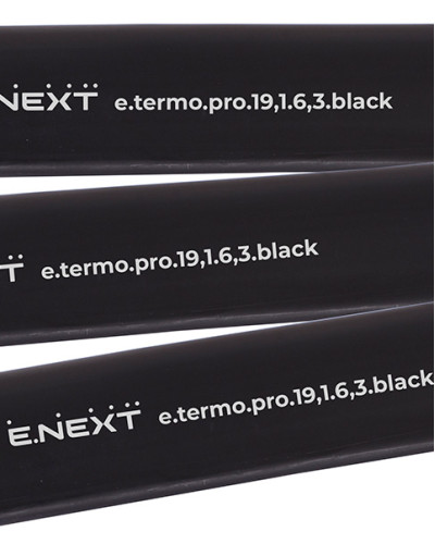Термоусаджувальна трубка з клейовим шаром e.termo.pro.19,1.6,3.black, 19,1/6,3, 1м, чорна