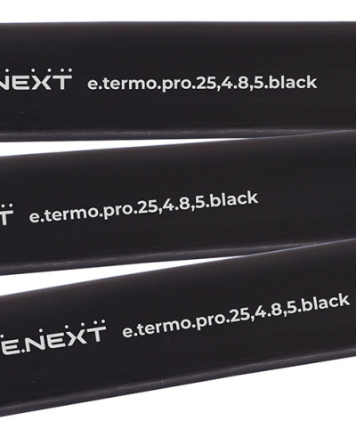 Термоусаджувальна трубка з клейовим шаром e.termo.pro.25,4.8,5.black, 25,4/8,5, 1м, чорна