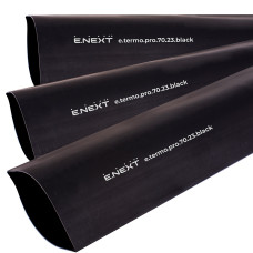 Термоусаджувальна трубка з клейовим шаром e.termo.pro.70.23.black, 70/23, 1м, чорна