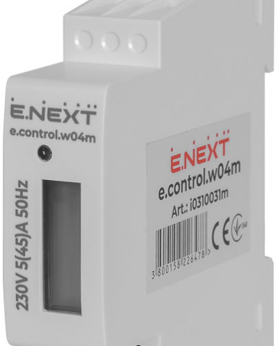 Лічильник однофазний e.control.w04m 5(45)А електронний клас 1.0 (некомер)