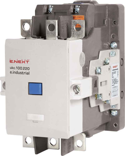 Контактор e.industrial.ukc.100.220, 100А, 220В,  1no+1nc