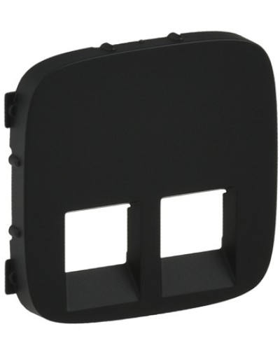 Лицевая панель розетки rj11+rj45 антрацит valena allure