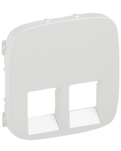 Лицевая панель розетки rj11+rj45 перламутр valena allure