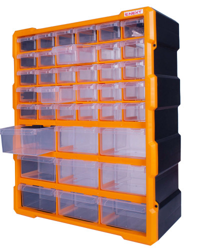 Органайзер пластиковий, e.toolbox.pro.21, 24" 39-секційний 381х157х475мм