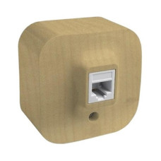 Механизм розетки телефонной RJ11, 1-ная, 4 контакта Дерево Forix