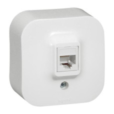 Механізм розетки комп'ютерної RJ45 кат, 5 UTP 1-на Білий Forix