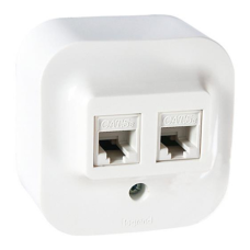 Механізм розетки комп'ютерної RJ45 кат, 5 UTP 2-на Білий Forix