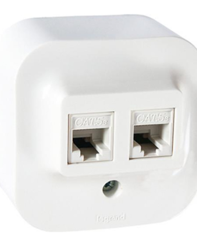 Механизм розетки компьютерной RJ45 кат, 5 UTP 2-на белый Forix