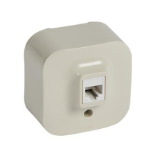 Механизм телефонной розетки RJ11, 1-ная, 4 контакта - Слоновая кость Forix