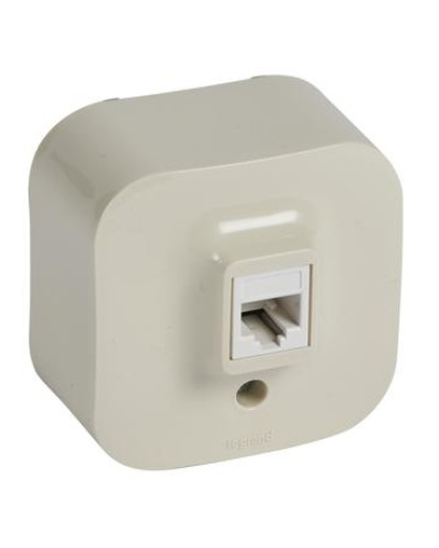 Механизм телефонной розетки RJ11, 1-ная, 4 контакта - Слоновая кость Forix