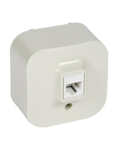Механизм компьютерной розетки RJ45 кат, 5 UTP 1-ная - Слоновая кость Forix