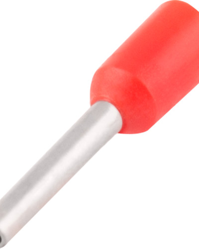 Ізольований наконечник втулковий e.terminal.stand.e0306.red 0.25 кв.мм, червоний, 100шт
