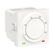 Термостат кімнатний, вбудованний датчик 8А білий, Unica New, Schneider Electric NU350118