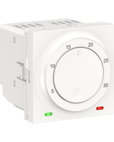 Термостат кімнатний, вбудованний датчик 8А білий, Unica New, Schneider Electric NU350118