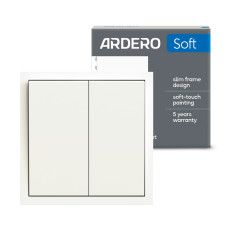 Выключатель 2-клавишный перекрестный Ardero EV132-W Soft 10А белый