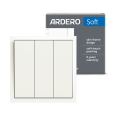 Выключатель 3-клавишный Ardero EV113-W Soft 10А белый